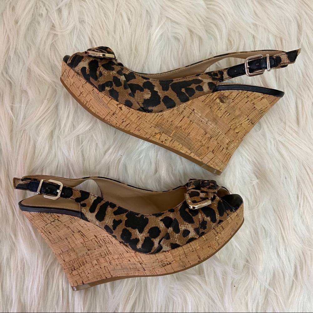 Cheetah print Wedges Size 7
